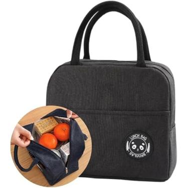 Imagem de Bolsa Térmica Lancheira para Marmita com Alça – Conserva Alimentos e Bebidas – Cores Sortidas (preto)