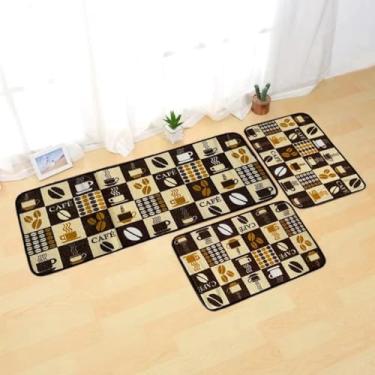 Imagem de Jogo Passadeira E Tapetes De Cozinha 3 Peças Kitchen Antiderrapante (Estampa 04)