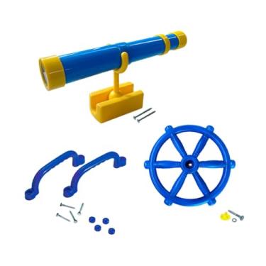 Imagem de Esquirla Conjunto de acessórios para playground infantil, conjunto de brinquedos para áreas externas, presentes para crianças, leve, acessórios para playground, Céu Azul