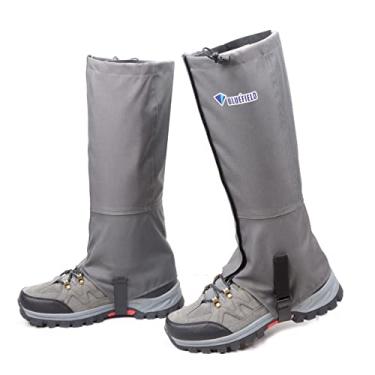 Imagem de Polainas Triwond Gators para caminhadas, calçado à prova d'água, para chuva, neve, gators masculino, feminino, para corrida, escalada, caça, mochila, sapato de neve, suportes leves para tornozelo (1 par), Cinza, Large