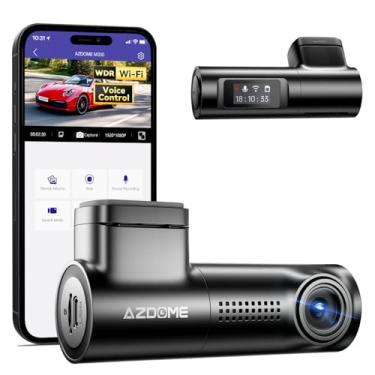 Imagem de Dash Cam M330 WiFi 1080P, câmera frontal veicular com controle de voz, tela 0,96", visão noturna WDR, gravação em loop, G-Sensor, modo estacionamento 24h, suporte até 128GB.