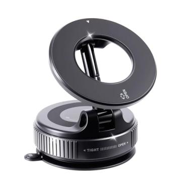 Imagem de Yamhoy Suporte de telefone de carro com sucção magnética a vácuo, dobrável e mãos livres, rotação ajustável de 360°, compatível com todos os smartphones