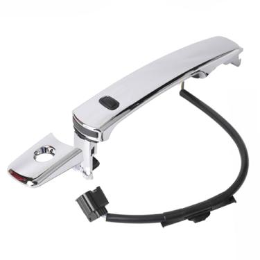 Imagem de Maçaneta de porta cromada externa 80640CZ31B lado dianteiro esquerdo do motorista - compatível com 2010-2013 Nissan Rogue - Substitui 80640-CZ31A, 80645-CA000 Maçaneta de porta cromada sem chave de entrada inteligente externa