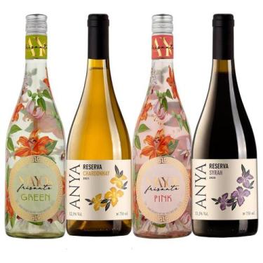 Imagem de KIT Buy Myself Flowers  2 Frisantes 1 Vinho Tinto 1 Vinho Branco  Para