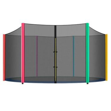 Imagem de Rede de trampolim, substituição de rede de trampolim redonda premium de 3 m, resistente a UV, resistente ao clima, respirável, durável (não inclui varões)