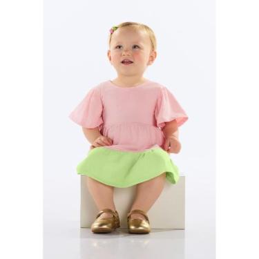 Imagem de Vestido em Cotton para Bebê Menina Quimby, Rosa, G