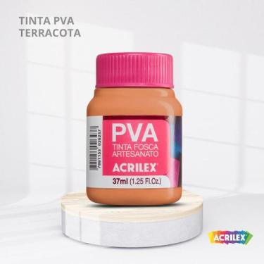 Imagem de Tinta pva fosca para artesanato com 37ml cor terracota - ACRILEX