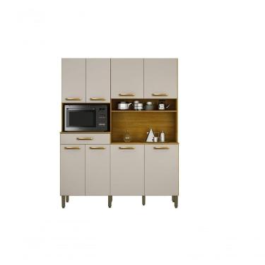 Imagem de Armário De Cozinha Pratic 7 Portas E 1 Gaveta - Chf Móveis Cinamomo-off White