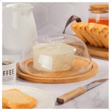 Imagem de Queijeira Tampa Acrílica Bambu 19Cm Class Home