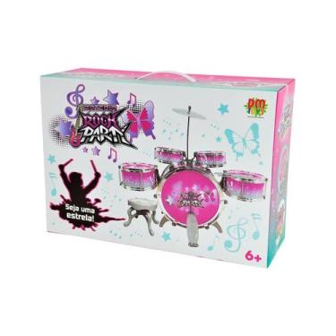 Imagem de Brinquedo Bateria Infantil Rock Party Rosa - DM Toys