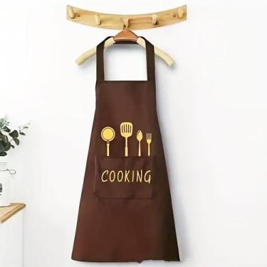 Imagem de Avental De Cozinha Poliéster Impermeável 95cm com Bolso Frontal Linha 