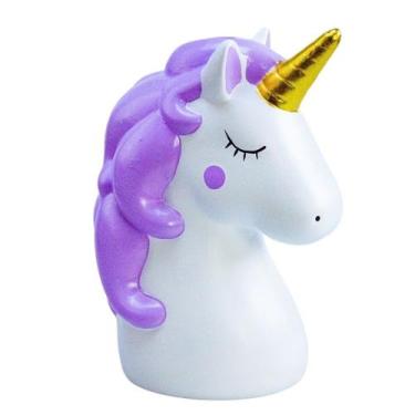 Imagem de Cofre Unicórnio Infantil Cerâmica Decorativo Colorido Fofo - RJCONECT,
