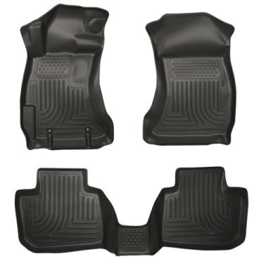 Imagem de Husky Liners 99881 Black Weatherbeater Front & 2º Seat Floor Liners para Subaru Forester 2014-2018