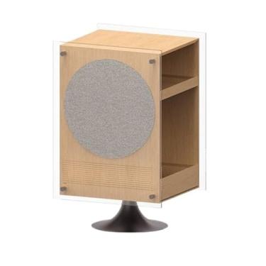 Imagem de Mesa lateral minimalista giratória para sofá, mesa lateral, armário de armazenamento aberto, sala de estar, alto-falante, quarto, mesa de cabeceira