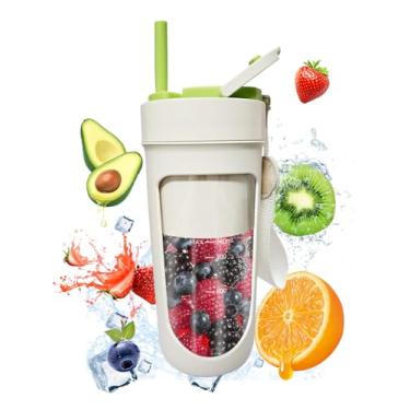 Imagem de JYINKZF Liquidificador Portátil, Copo Para Smoothies De 12 Oz Com Bateria Recarregável De 4000 Ml, 10 Lâminas, Gelo Triturável, Adequado Para Shakes E Vitaminas, Adequado Para Viagens, Esportes, Aca