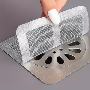 Imagem de Kit 10 Protetores Adesivo para Ralos Anti Inseto e Coletor de Cabelo Para Casa Banheiro