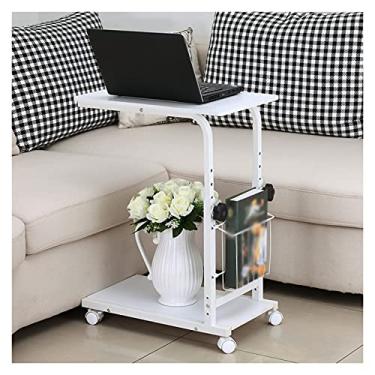 Imagem de Suporte para PC, suporte para CPU, torre de mesa móvel, suporte de CPU móvel, suporte de torre de PC de mesa, carrinho com 4 rodas giratórias (três cores) suporte (cor: branco)