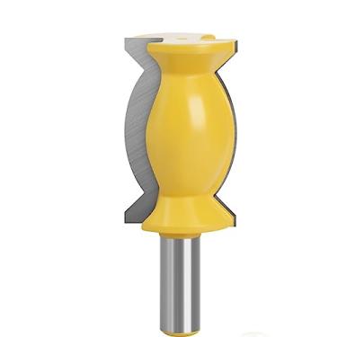 Imagem de WZFC Fresas de raio côncavo, coroa, suporte de braço, fresa, faca de linha grande, pontas de trabalho de madeira, haste de 12,7 mm