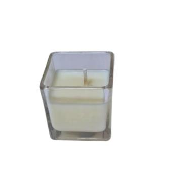 Imagem de Vela Aromática Quadrada 5x5x5 cm – Chá Branco – Com 146 gramas - Cera Vegana de Coco com Manteiga de Karité e Abacate – Decoração & Aromaterapia