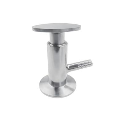 Imagem de Válvula de amostragem de aço inoxidável de grau alimentício Tri Clover de 1,5" a 10 mm para cerveja, cosméticos e biotecnologia