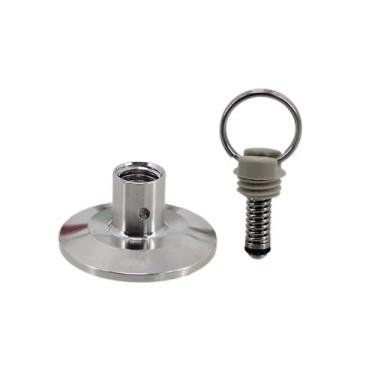 Imagem de Tampa de extremidade de 1,5" com braçadeira tripla e válvula de alívio de pressão (PRV) - 17/35/65/100 psi para cerveja caseira, vinho, kombucha(100psi)