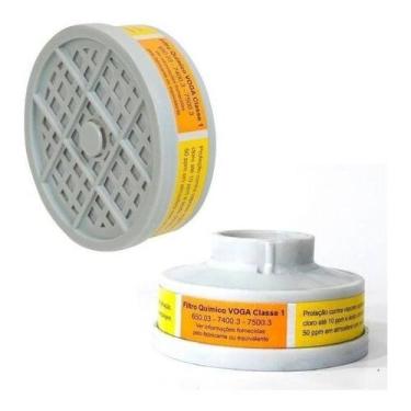 Imagem de Kit Com 08 Filtros Plasticor Gases Acidos Vapores V O G A - plastcor