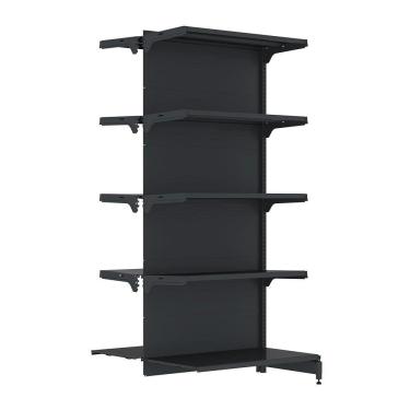 Imagem de Gôndola Amapá Fit 60 - Continuação de Centro 2,02x90x80x100 com 10 Bandejas Preto