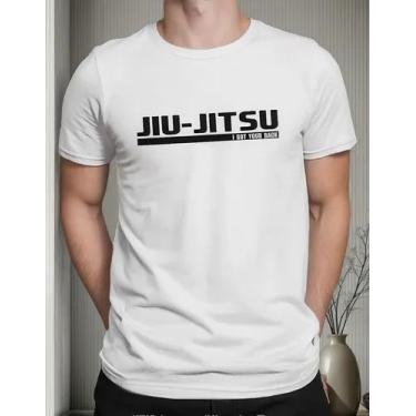 Imagem de Camiseta Camisa Adulto Feminina Masculina 100% Algodão Luta Jiu Jitsu 