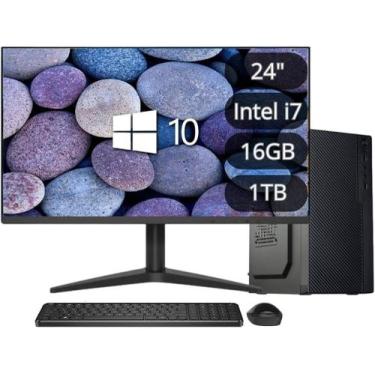 Imagem de Computador i7 6ª 16GB SSD 1TB Monitor 23.6 Windows 11 PRO - Clique PC