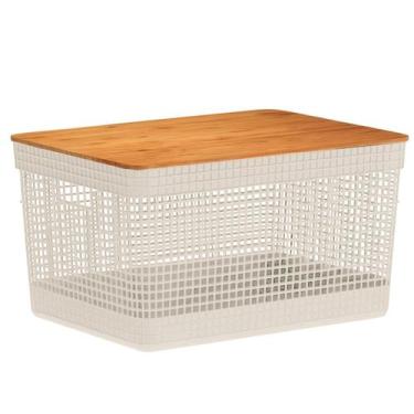 Imagem de Cesto Organizador 20L para Banheiro Lavanderia Escritório Sala Caixa p