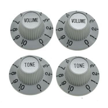 Imagem de KAISH 4 maçanetas brancas com prata 24 estrias finas LP guitarra bruxa chapéu puxador para EUA Les Paul/SG/ES