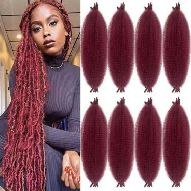 Imagem de Extensões de cabelo Chicmoi BUG Afro Twist 40 cm, pacote com 8, cor de