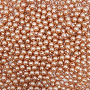 Imagem de Miçanga Passante Pérola Abs Café com Leite 6mm 500pçs 75g - Macall