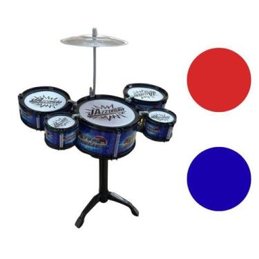 Imagem de Mini Bateria Brinquedo Musical com 5 Tambores e 2 Baquetas - DDG