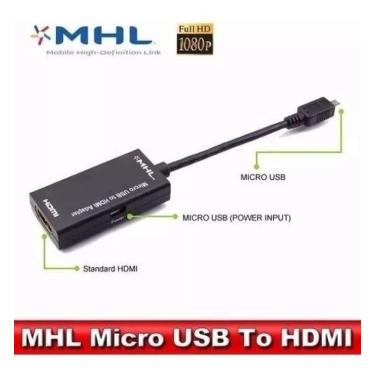 Imagem de Cabo Adaptador V8 Micro Usb Para Hdmi Mhl -  Promoção