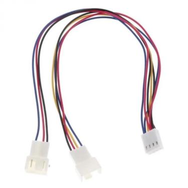 Imagem de 2way 3/4 Pin Y Splitter Adaptador Cabo Para Cpu Pc Caso Pwm