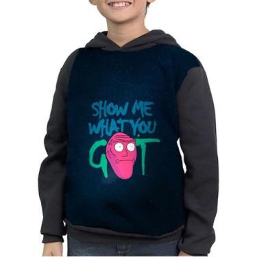 Imagem de Moletom Infantil Rick And Morty Show Me What You Got - smoke, Preto, 1