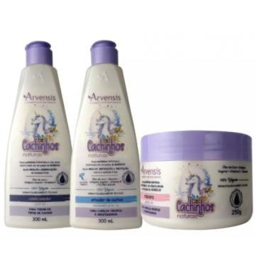 Imagem de Kit Arvensis Cachos Infantil Condicionador + Máscara e Ativador Crespo