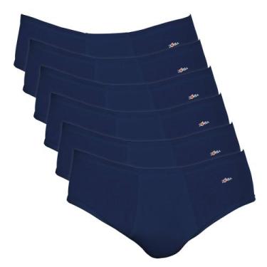 Imagem de Kit 6 Cuecas Zorba Slip Light com Abertura Algodão 172 Marinho - M, M,