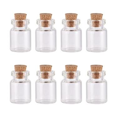 Imagem de Garrafas de cortiça de vidro, 20 peças, garrafa vazia de vidro transparente, recipientes de contas para artesanato, presentes de casamento, lembrancinhas de festa, 2,2 x 1,5 cm
