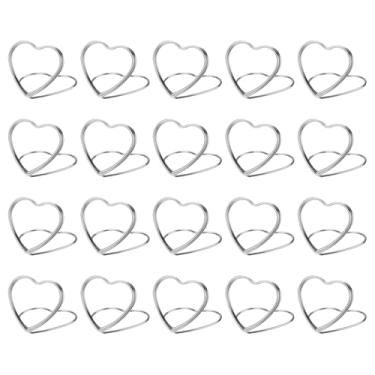 Imagem de Porta-números de mesa, 30 peças, prata, porta-cartões, suportes de nome, suportes de imagem para mesas e exibição de casamento