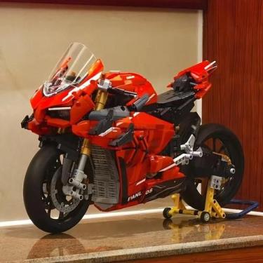 Imagem de Brinquedos De Blocos De Montar De Motocicleta 2129 Peças Decoração De 