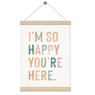 Imagem de Pôster de diversidade para sala de aula, decoração inclusiva de sala de aula, cabide de 30 x 40 cm, I'm So Happy You're Here Equality decoração de arte de parede para escola