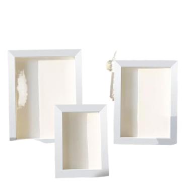 Imagem de Porta Retrato,Kit 10 Molduras 30x30cm para Quadro Composição Fotos Quadrada com Vidro Ou Acetato(Tabaco)