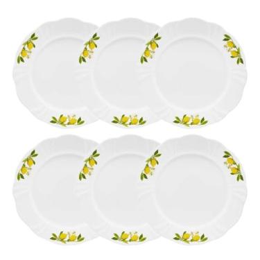 Imagem de Jogo De 6 Pratos Rasos 29 Cm Oxford Soleil Limoni