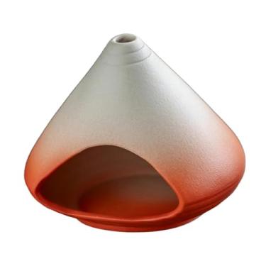 Imagem de Generic Porta-incenso de cerâmica, peça central de mesa, acessório decorativo para, quarto, spa e sala de estar, Gradiente Vermelho