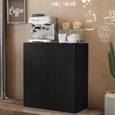 Imagem de Aparador Multimóveis Cantinho do Café 2 Portas Mpf3603 Preto