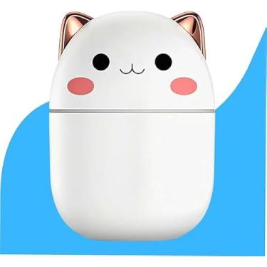 Imagem de UMIDIFICADOR DE AR GATO FOFO AROMATIZADOR DIFUSOR AMBIENTE PURIFICADOR ULTRASSÔNICO PORTÁTIL 250 ML