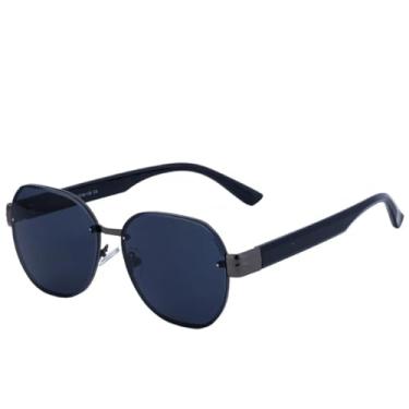 Imagem de JRLLFD Óculos de sol femininos com armação de luxo, vintage, punk, masculino, para dirigir ao ar livre, feminino, UV400 (preto, cinza)