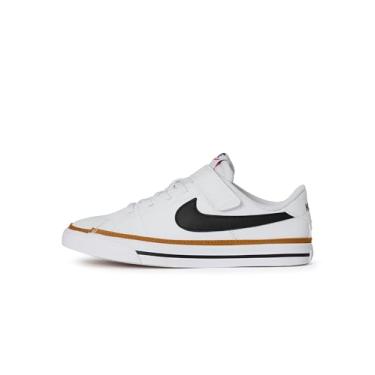 Imagem de Nike Unissex-Child Court Legacy, Branco/preto/ocre do deserto/marrom claro, 4 Big Kid